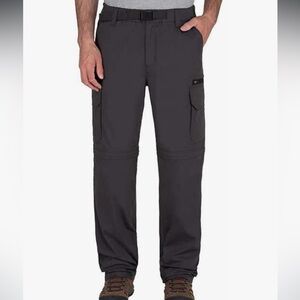 BC Clothing Convertible Cargo Hiking Pants Shorts medium 30" Length Charcoal